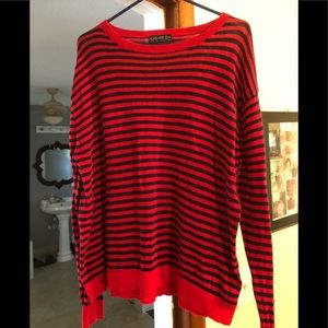 Black & red stripe shirt